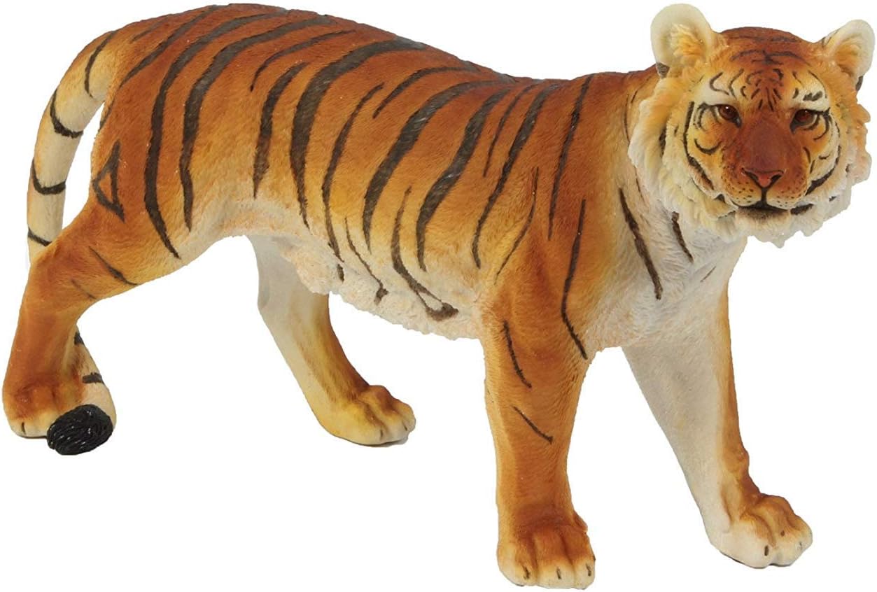 Large Standing Tiger Resin Figurine Wild Animal Ornament Statue 24 x 41 cm