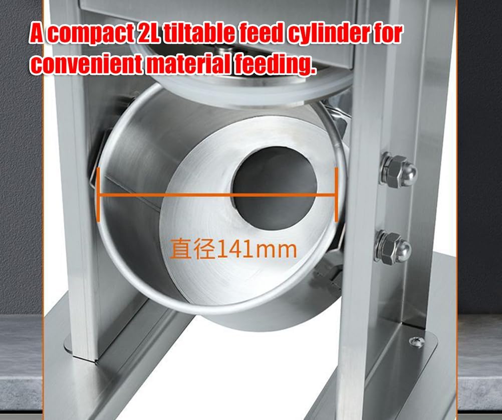 Electric Sausage Stuffer Machine, 2L Stainless Steel Vertical Sausage Maker with Foot Pedal,Dual Speed, Easy Clean Up Sausage Maker,