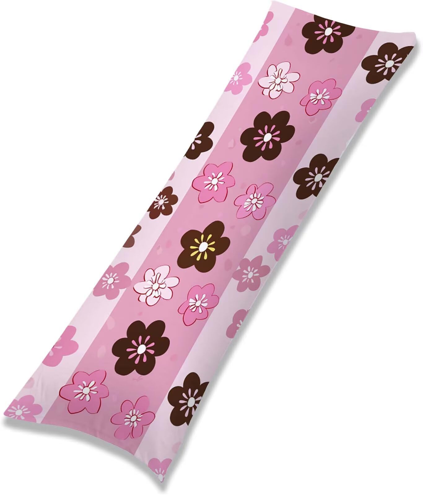 Fodera Cuscino 50 x 150 cm, Rosa-23 Velluto Copricuscini Letto, | con Invisibile Cerniera, Morbida e Traspirante, per biancheria da letto, divano, hotel, chi dorme sul fianco Fiore-7 j-149