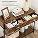 VASAGLE Industrial Brown Console Table with Drawers