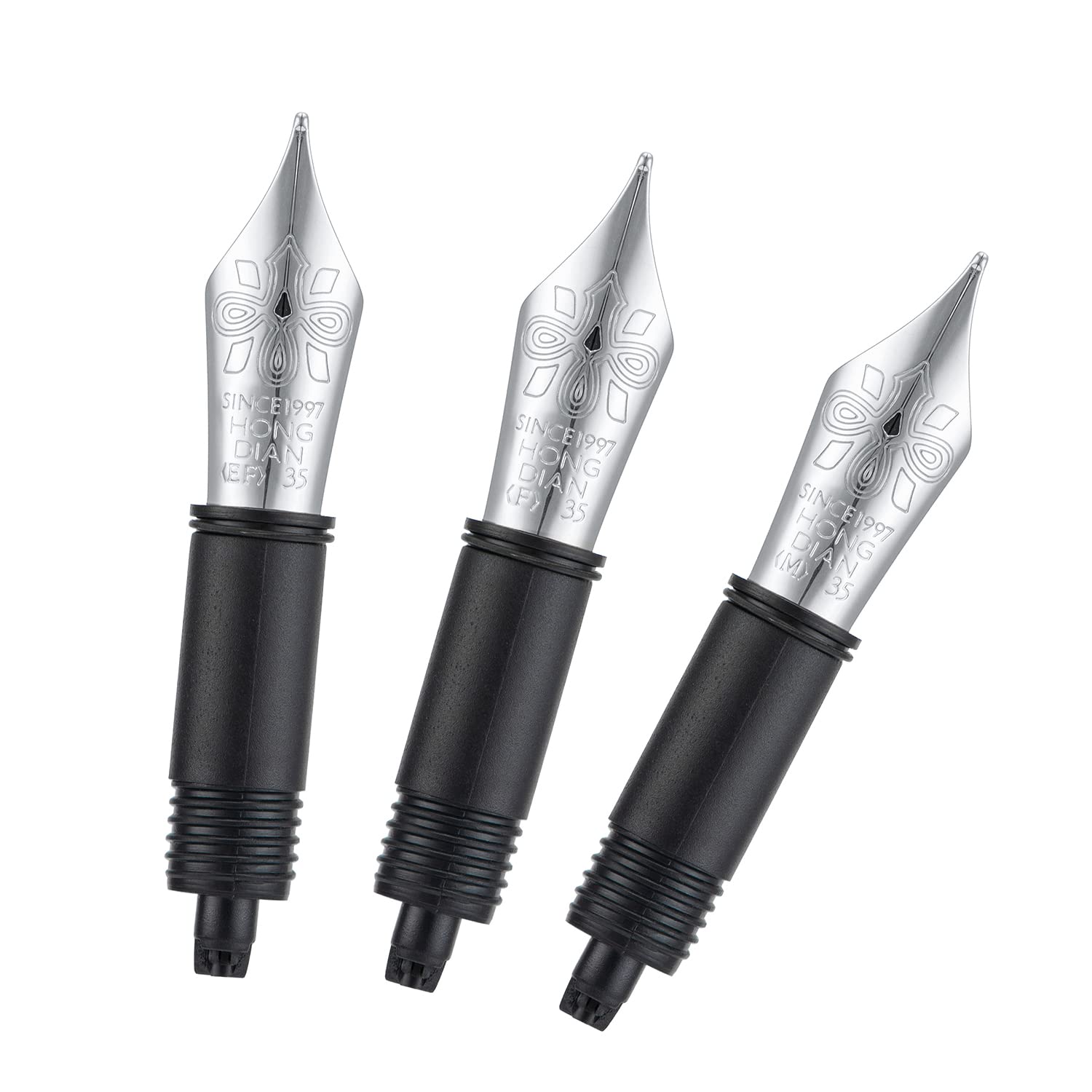 Set of 3 Hongdian Fountain pen Silver Nib (Extra Fine, Fine, Medium Nib) for 1860 Max, 1837, 660 and N8 Replaced #06 Nib
