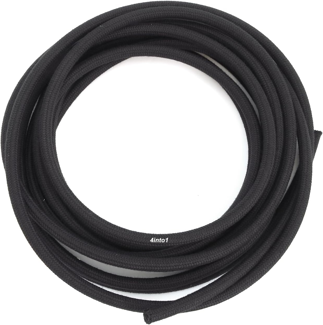 Black Motorcycle Cloth Wrapped 1/4" (6mm) Fuel/Gas Line - 5' Feet ATV Scooter Dirt Bike