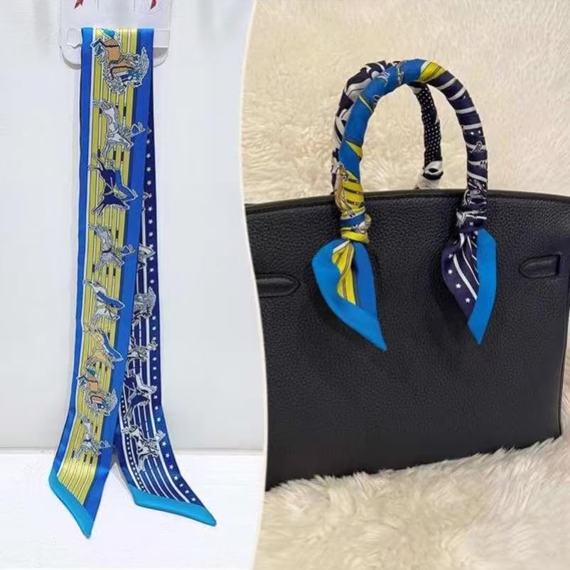 Image of Pure Mulberry Silk Scarf - Lightweight Neckerchief,Packed Handbag Band Hair Neck Scarves for Fashion Gifts