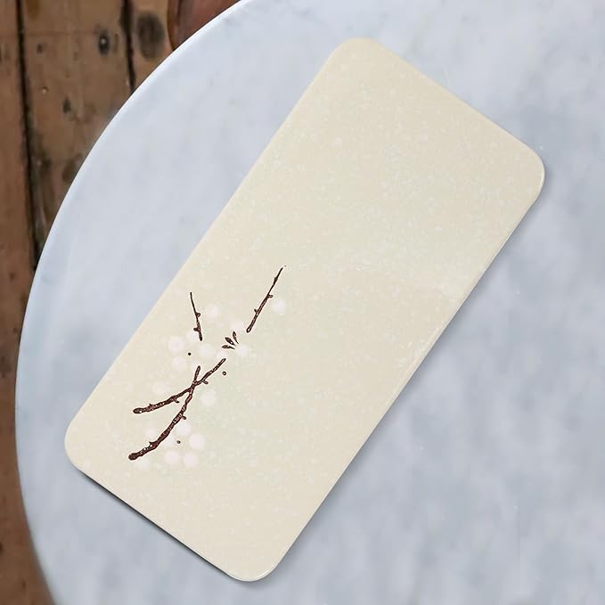 Plato de Cerámica para Sushi, Rectangular, Color Blanco, Estampado Animal miniatura 5