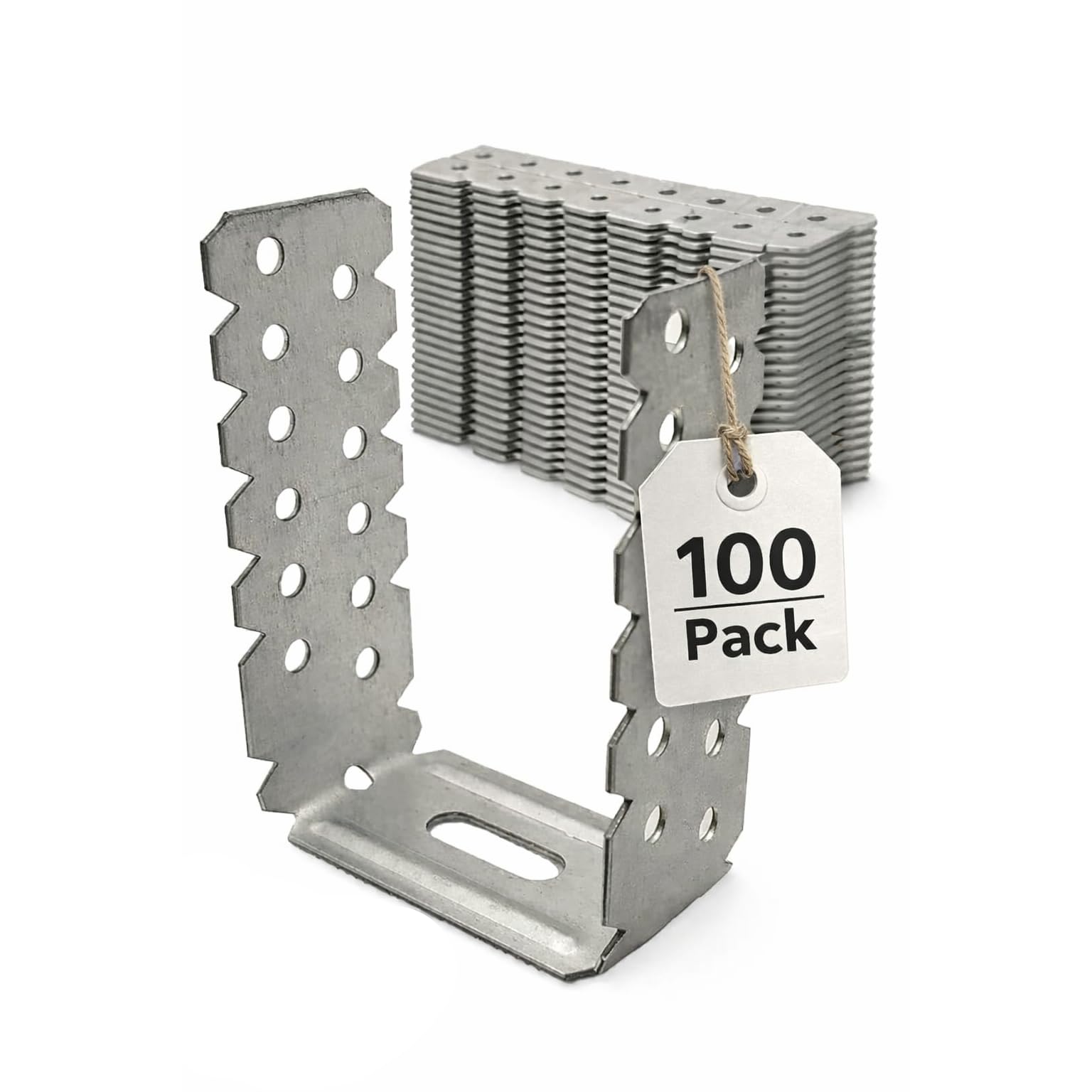 Llb Silver Drywall Brackets Masonry Wall Ceiling Timber 195Mm X 30Mm (7.68In X 1.18In) (Pack Of 100)