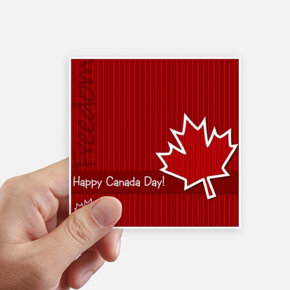 Autocollants Canada Carrés Happy Day DIYthinker de 10cm pour Décoration de Valise et Moto 8Pcs
