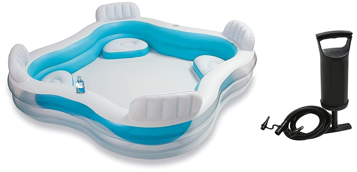 MANAKI Summer Special Inflatable Kid Swimming Pool, Baby Bath tub, Water Pool for Kids with Pump (Size:10Ft) (Sitting Pool)-image-44
