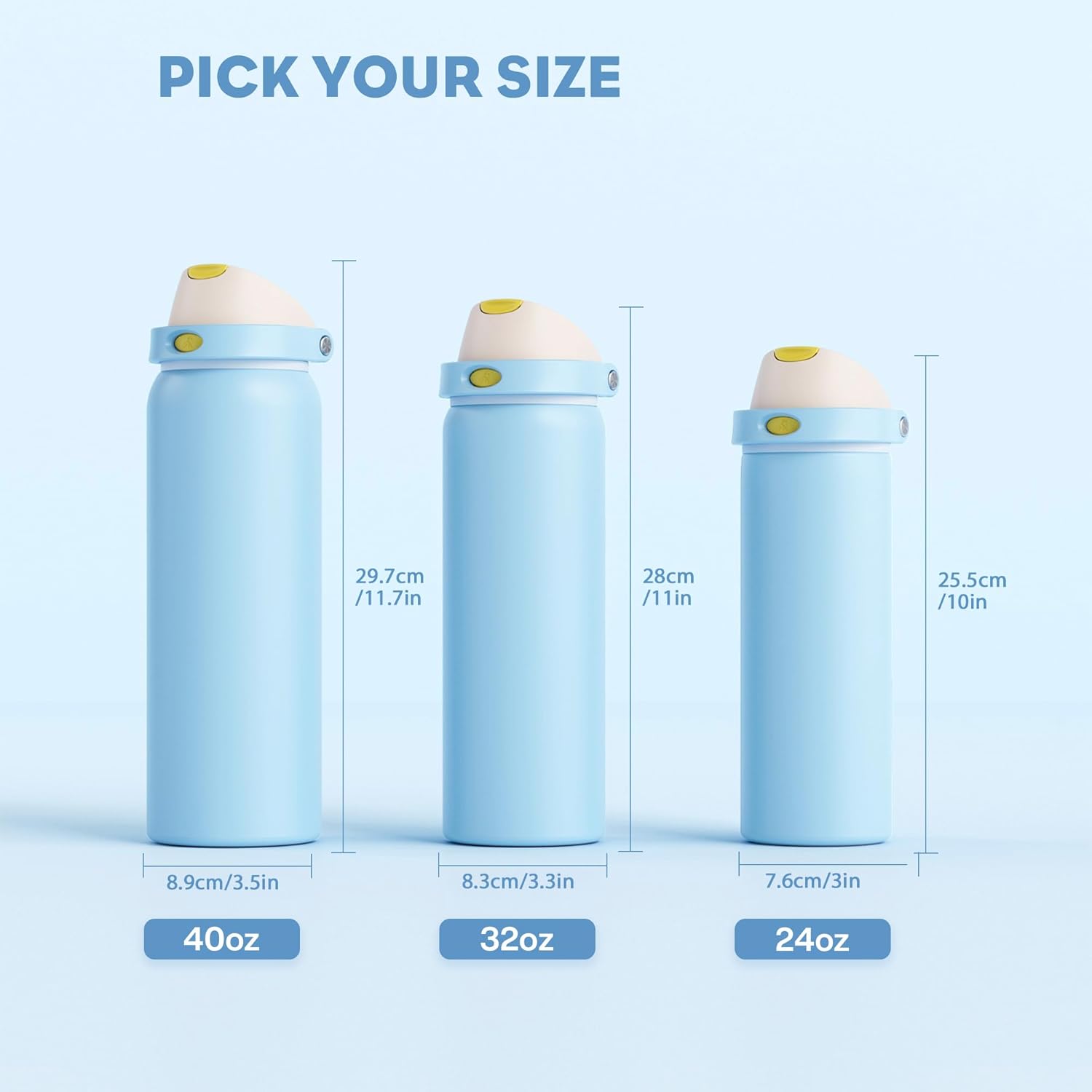 POWCAN 24 oz Metal Water Bottle: 2-in-1 Push-Button Spout & Quick-Flip Straw, Leakproof, Cold 24Hrs, Fits Car Cup Holder, Insulated Cup for Sports, School, Trip, Gift for Women, Girls (Glass Slipper) - Image 8