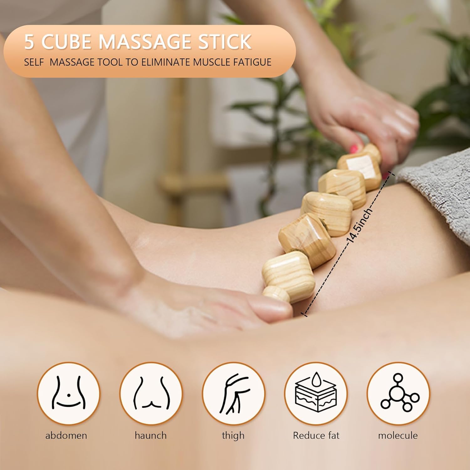 16-in-1 Strumento di massaggio per terapia del legno Massaggiatore per drenaggio linfatico Kit terapia del legno per scolpire il corpo Sollievo dal dolore muscolare Rullo in legno per donne viso