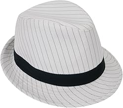 Loftus International Loftus 1920S Gangster Mob Boss Costume Pinstripe Fedora (White)