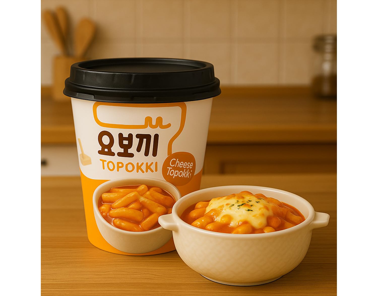 MiFan Ramyun Box | Buldak Cheese Noodles & Tteokbokki al Formaggio con Bacchette Usa e Getta