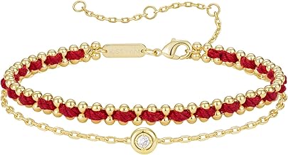 KissYan Gold Bracelet for Women, Adjustable Sports String Bracelet, 14K Gold Plated Colorful Rope Stackable Bracelet, Athletic Beach Handmade Jewelry Gift