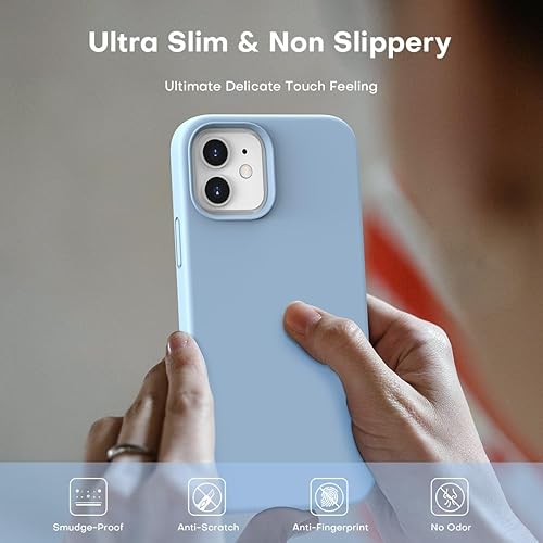 Vista 377 de TOCOL - Funda 5 en 1 para iPhone 11, con 2 protectores de pantalla + 2 protectores de lente de cámara, funda delgada de silicona líquida a prueba