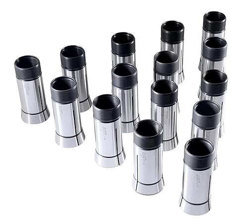 Miniatura 6 de Accusize Industrial Tools 15 pinzas redondas de precisión 5C endurecidas y molidas, 0200-0571 de 1/8-1" por 16th