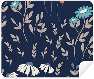 White Blue Flower Paint Cleaning Cloth Screen Cleaner 2pcs Suede Fabric
