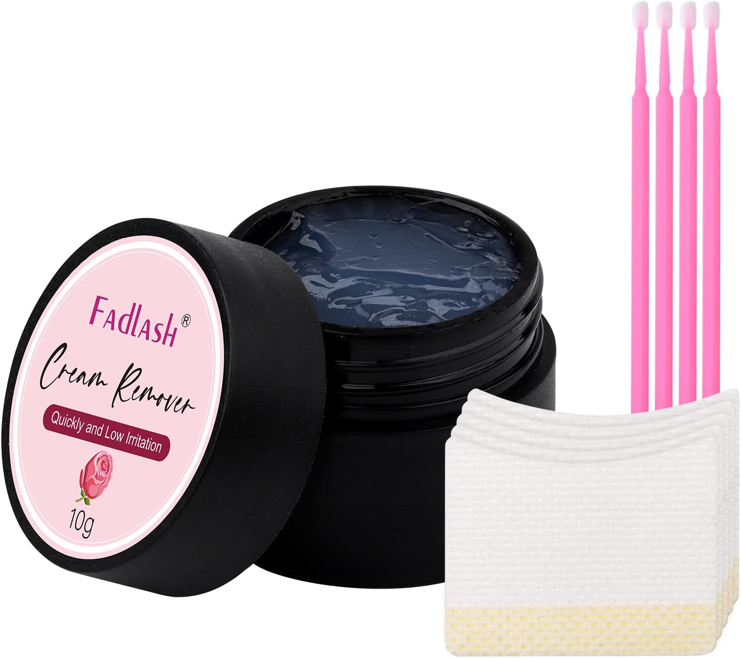 FADLASH Eyelash Extension Remover Cream 10g Rose - Dissolves Powerful Eyelash Glue - Low Irritation - Sensitive Skin