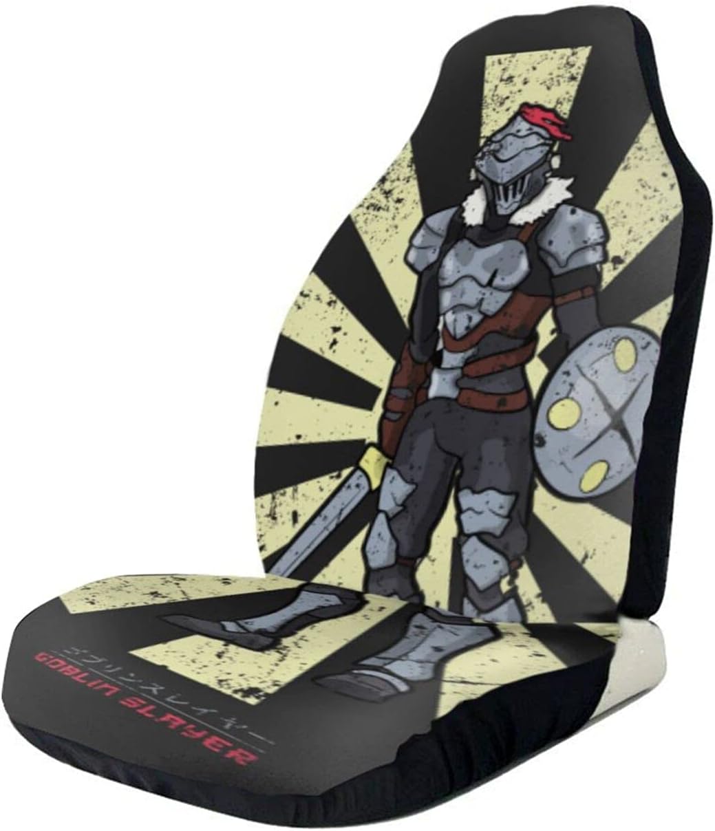 Goblin Slayer Retro Japanese Anime Car MultiColor Woven Seat Covers Front Auto Seat