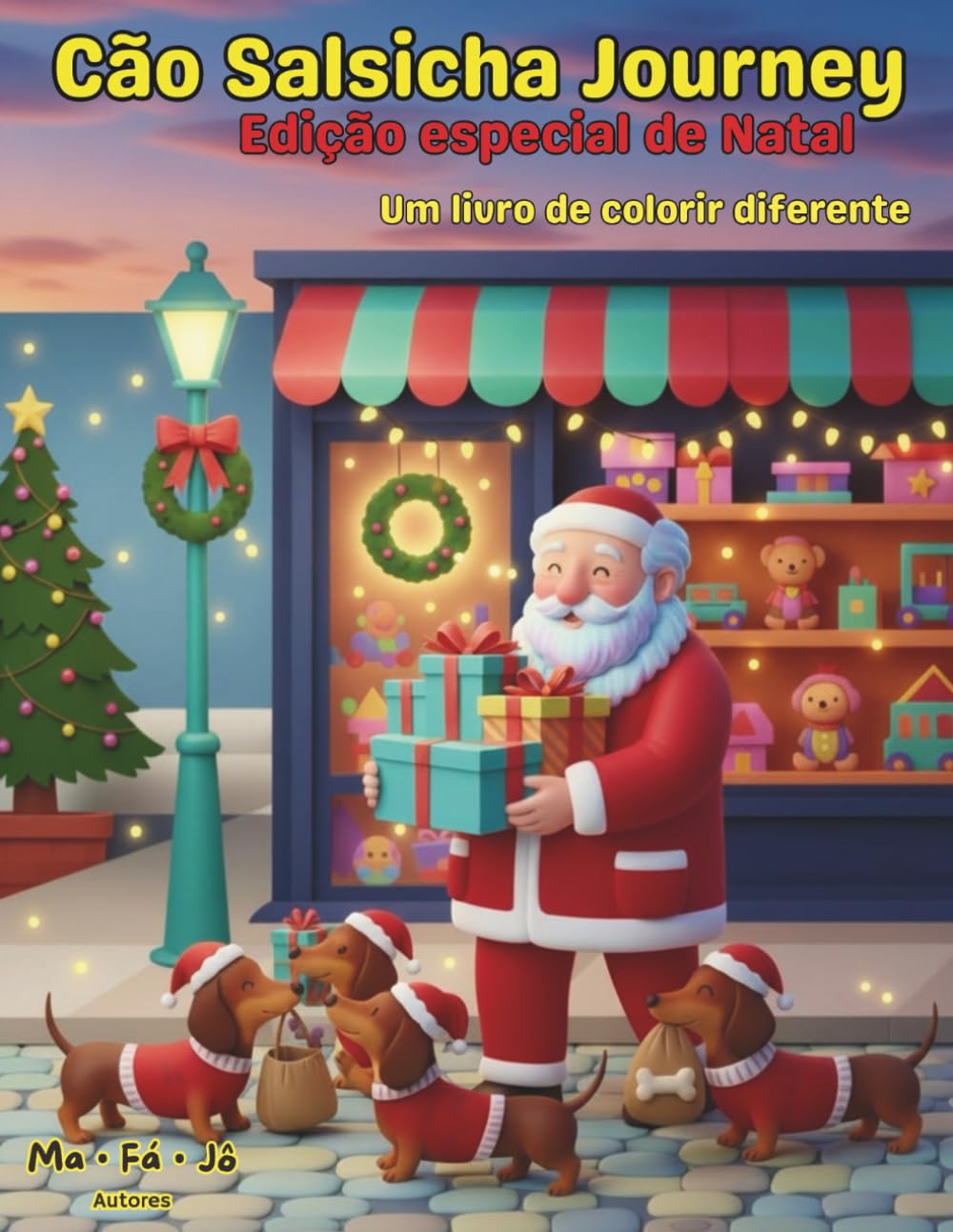 Cão Salsicha Journey - Edição especial de Natal: Um livro de colorir diferente