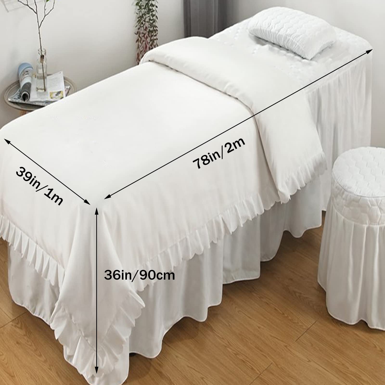 Dorm Bed Skirt - Ruffled Extra Long Bed Skirt Twin-XL, 110g Brushed Cloth Twin BedSkirt - College Dorm Room Essentials - 32