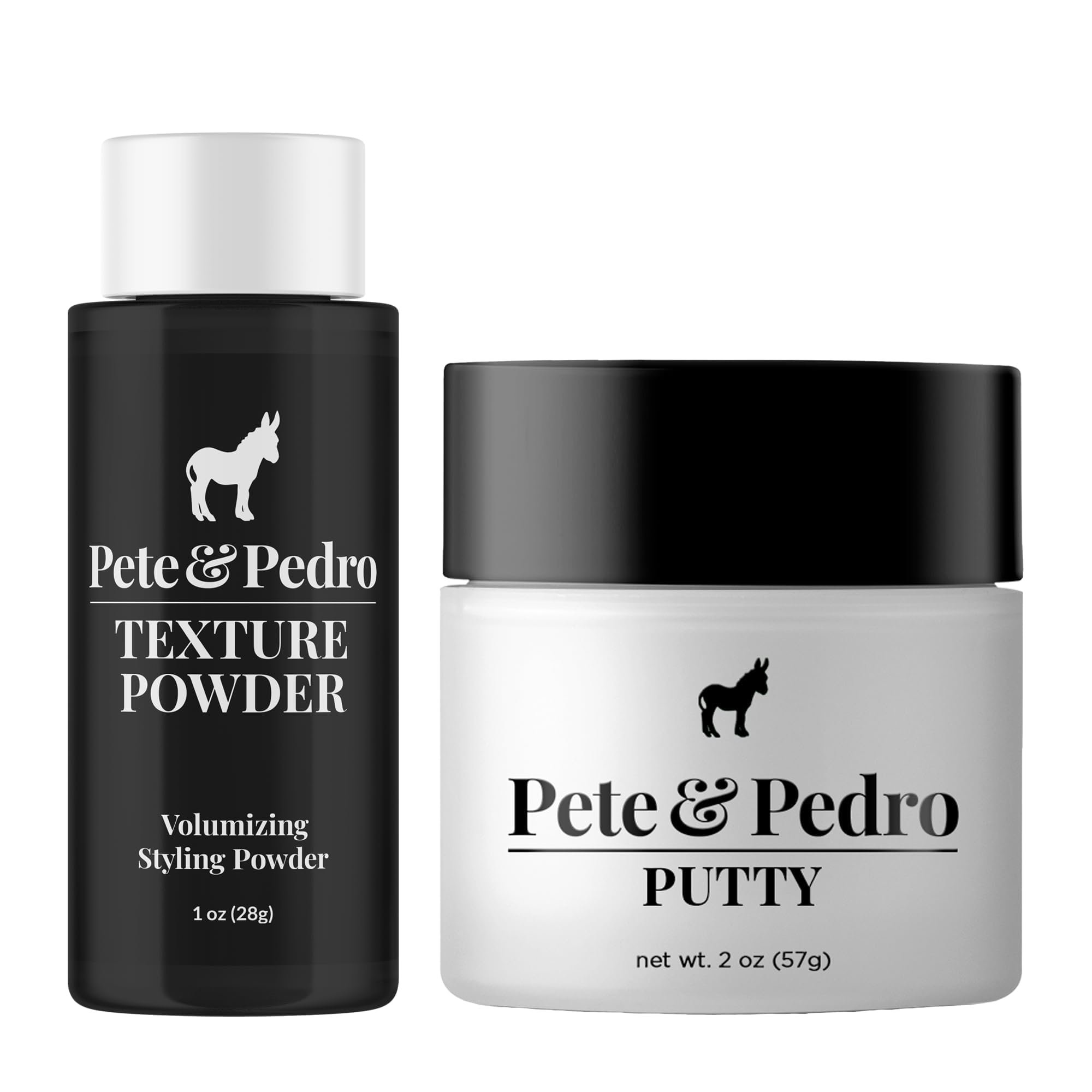 Pete Pedro Texture Volume Styling Powder 1 oz Hair Putty 2 oz Combo Adds Instant Volume Texture Thickness