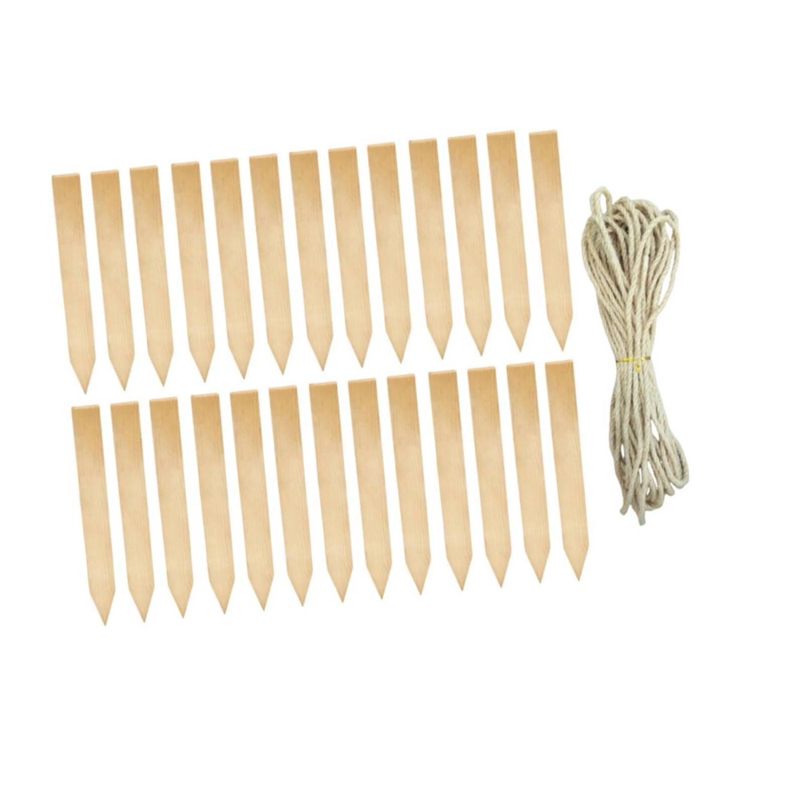 Colcolo Lot de 26 piquets de Jardin en Bois de qualité supérieure, faciles à Installer pour délimiter Les de fermes et de Cours, 35cmx3.5cm