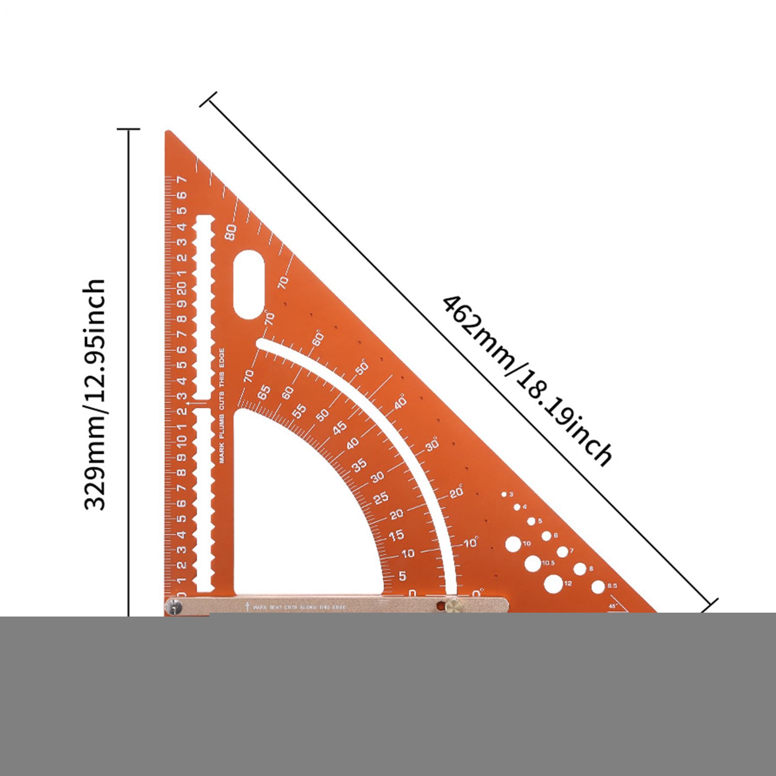 Escuadra De Carpintero Regla Triangular de Aluminio Ergonomica para | Escuadra De Construcción para Profesionales, Aficionados y Constructores