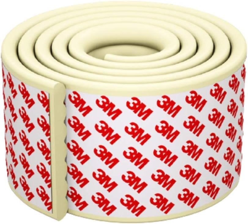 pepplo® Baby Proofing Edge Corner Protector, Table Bumper Guard, Soft Rubber Foam Guard, 3M Pre-Taped Extra Large Strip, 6.5ft Baby Proof Corner Guard Heavy-Duty