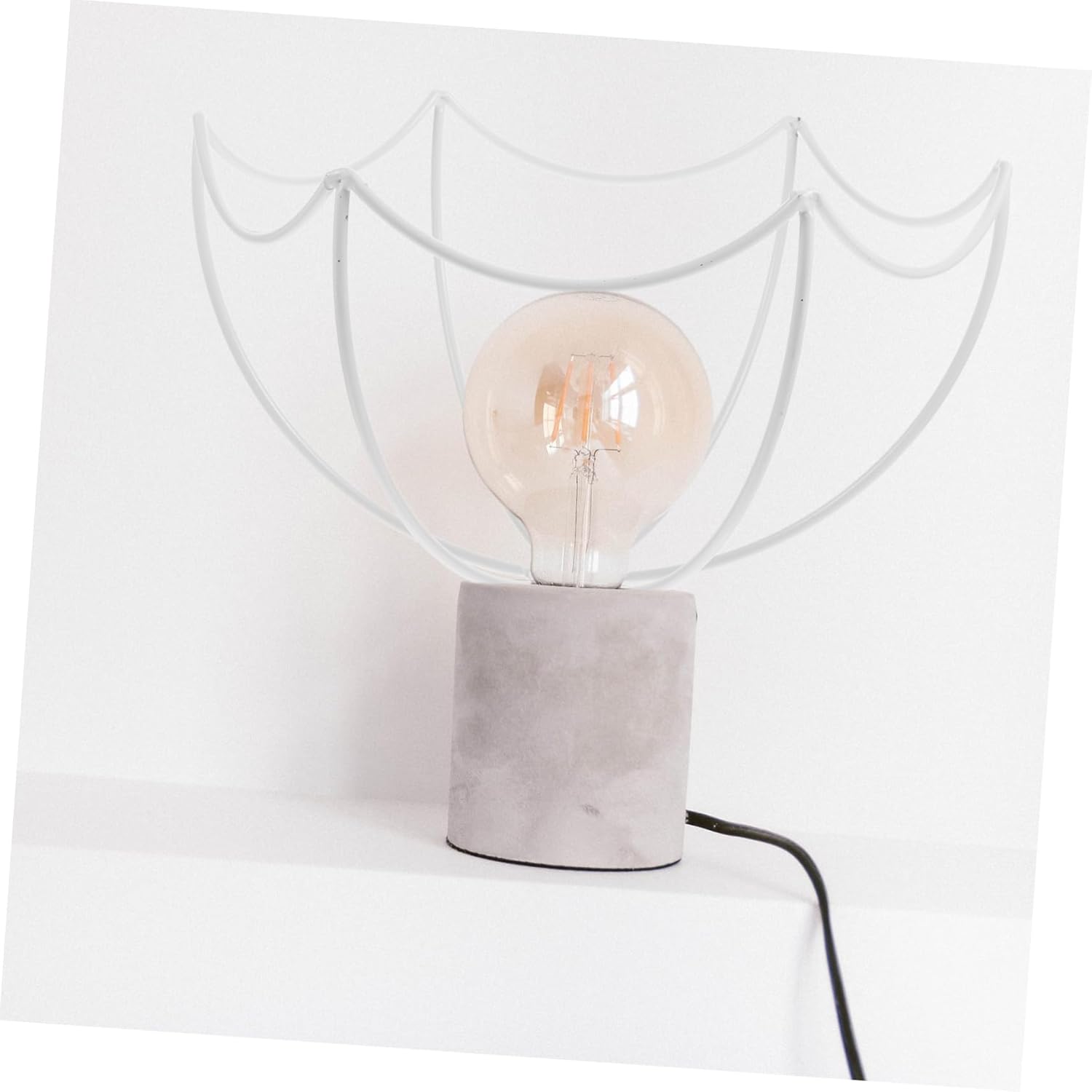 Ciieeo Diy Metal Lampshade Frame Sturdy Light Cage Guard for Unique Table and Ceiling Lamps Easy to with Vintage Decorative Accessory for