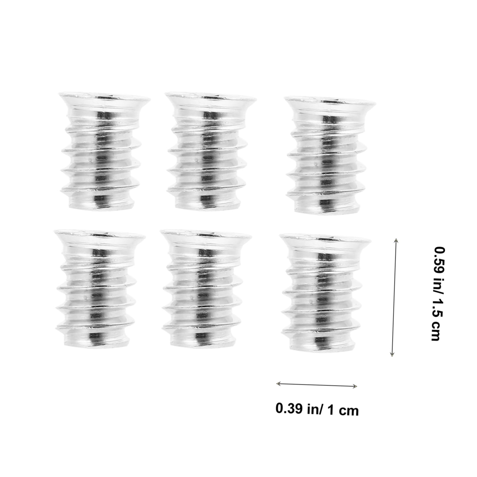 PRETYZOOM 50pcs Internal and External Tooth Nut Kit Threaded Hardware Nuts Flat Screw Key Replacement Shape Metric Home Hardwares Parts Silver Carbon Steel