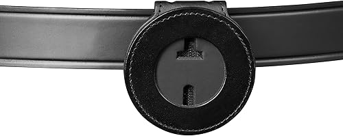 Miniatura 9 de Perfect Fit Shield Wallets Soporte para insignia de cinturón de Texas Ranger con cadena para el cuello y clip para cinturón de cuero marrón (Cutout