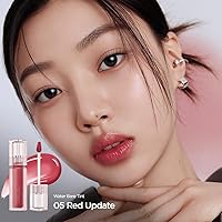 Vista 9 de Peripera Tinte Water Bare - Tinte para labios, tinte labial, tinte brillante (005 RED UPDATE)