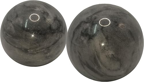 LLY 2 Pelota de ejercicio de mano, bola de Baoding china, bola de terapia de mano, bola de masaje para alivio del estrés para adultos, alivia la