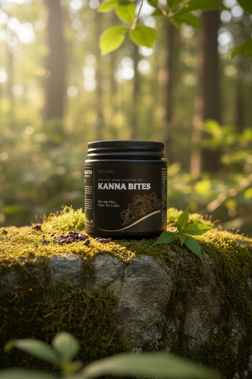 Kanna Bites – Plant-Based Mood Boosting Organic Dark Chocolates | Functional Vegan Snack for Calm, Clarity & Connection | Natural Stress Relief with Kanna | 20 Bites image 2