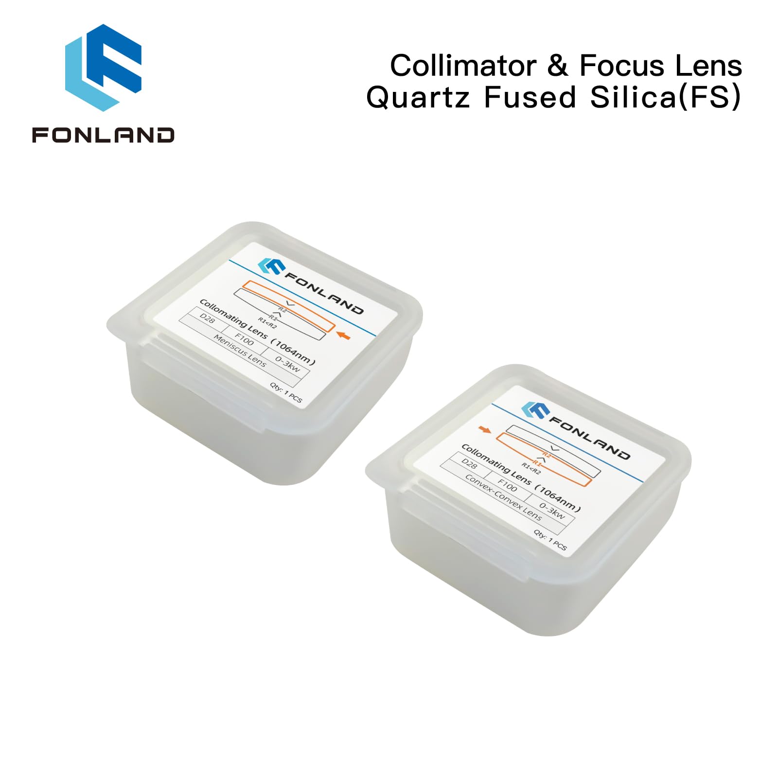Collimatore Laser in Fibra e Lente di Messa a Fuoco F75/F100/F125/F150/F200 2 PCS/Set per Raytools WSX Bodor Laser Head BT240S etc.