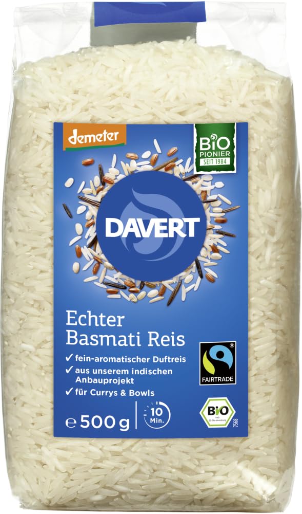 demeter Echter Basmati Reis weiß Fairtrade 18 x 500 g