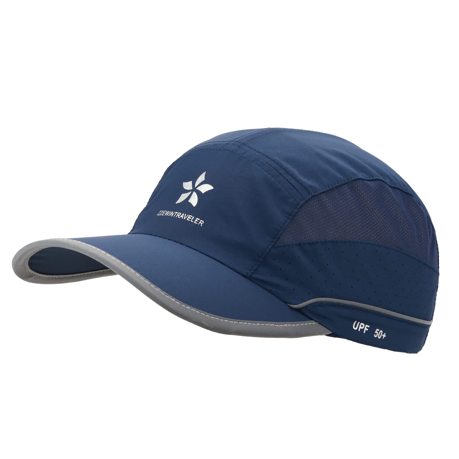 ZZEWINTRAVELERUPF50+ Running Cap Quick Dry Reflective Outdoor Sports Hat for Men Women