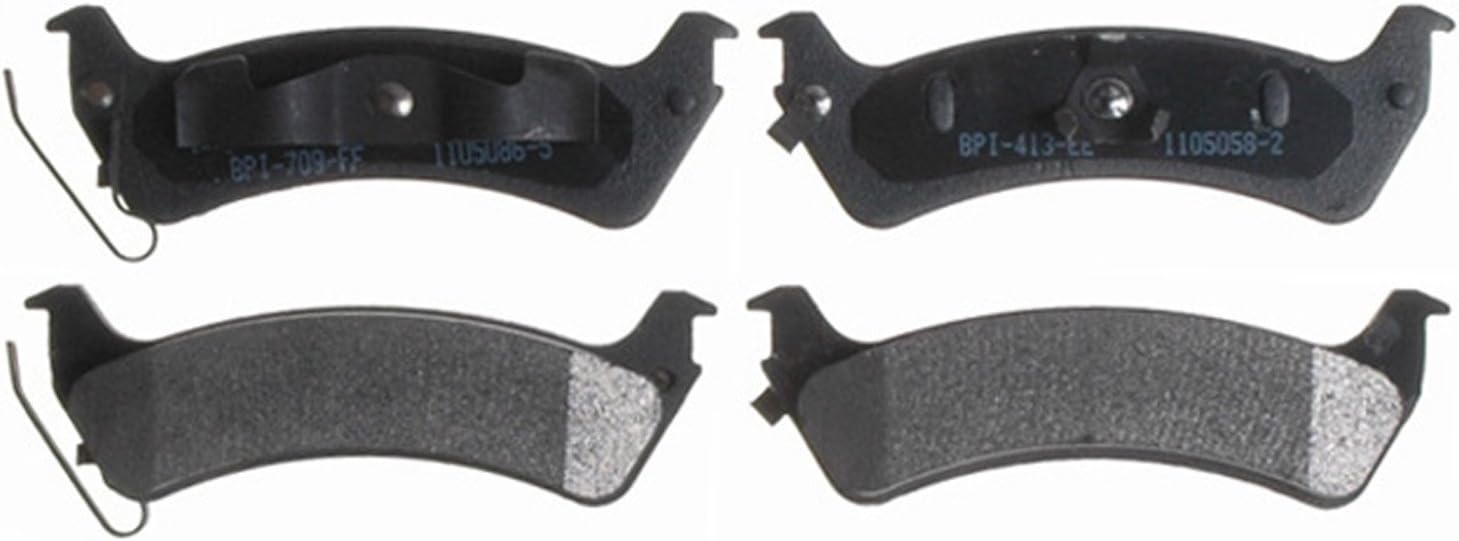 ACDelco Silver 14D666M (19286062) Semi-Metallic Rear Disc Brake Pad Set with Wear Sensor