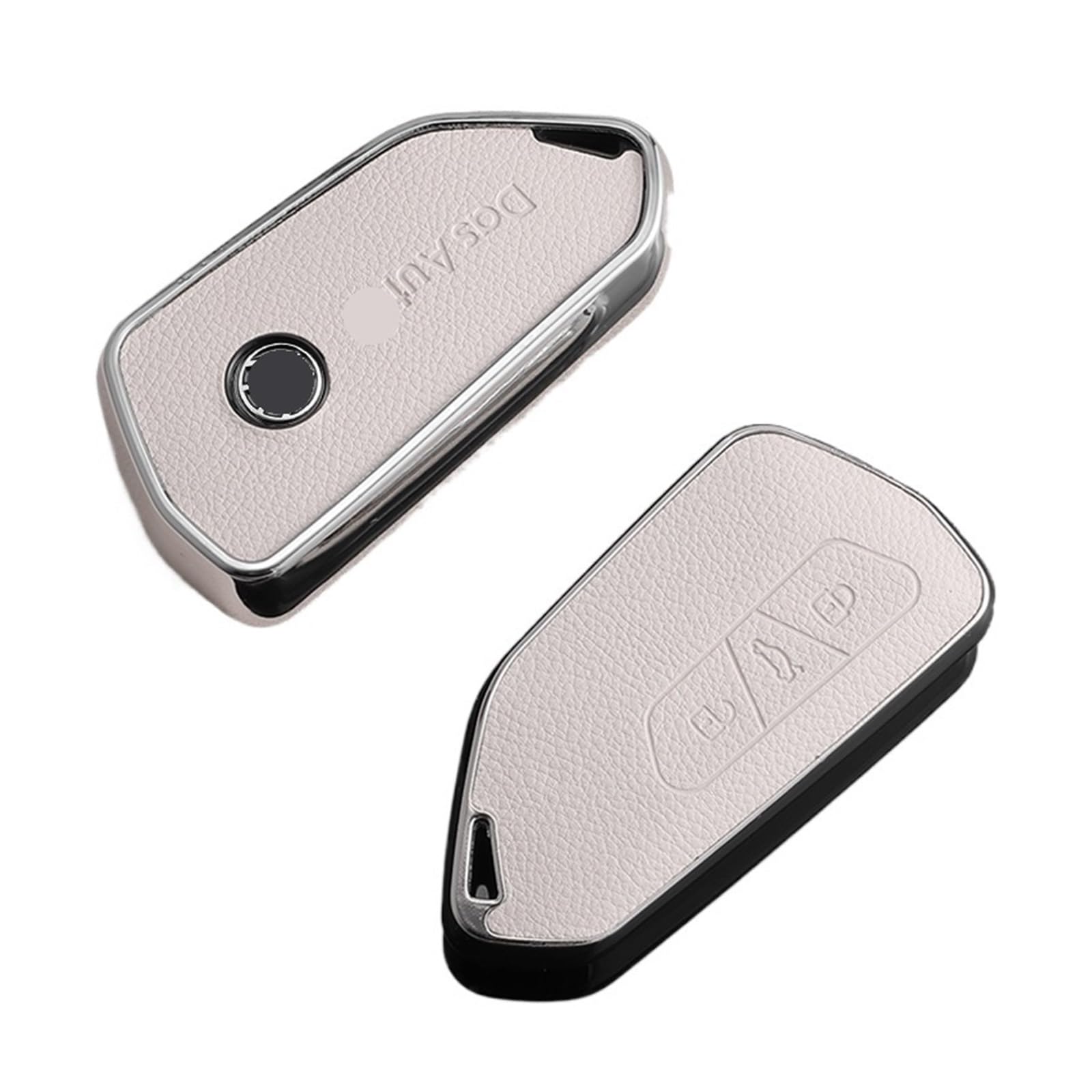 Key case Leather Car Key Case Fob Cover Holder Shell Fit for Golf 8 ID.3 ID.4 MK4 MK8 2022 2021 GTI R Accessories Key Set(F-White)
