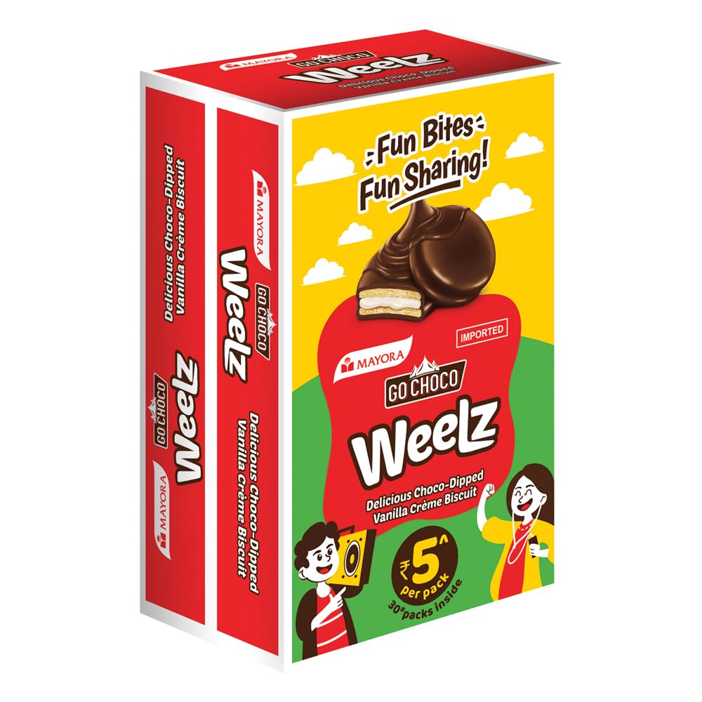 Go Choco Weelz - Crunchy Chocolate Coated Biscuit - 300g (Each Box contains 30 Packets) - Pack of 2 (B0BC1JLZBY) Amazon Price History, Amazon Price Tracker