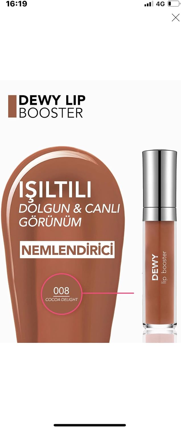 Flormar Dewy Lip Booster Dolgunlaştırıcı Etkili Yarı Transparan Dudak Parlatıcısı