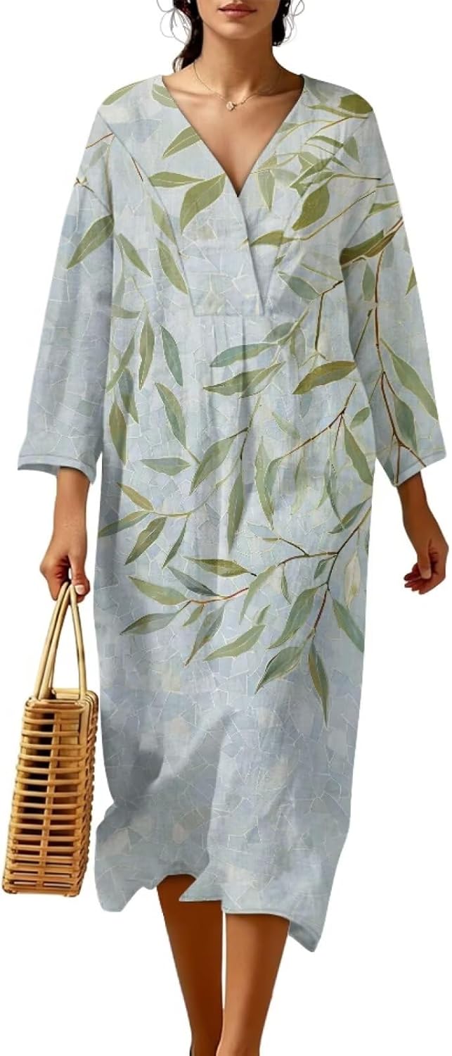 Maternity Dress Long Sleeve Sun Dresses Women Elegant Leisure Easy to Wear Date Night Dress