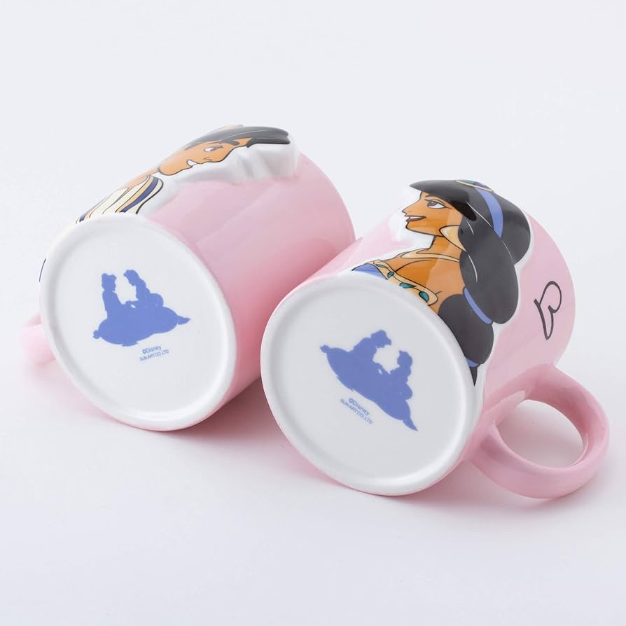 【Disney / アラジン&ジャスミン】キスペアマグ Disney マグカップ ペア アラジン ジャスミン キス セット 磁器