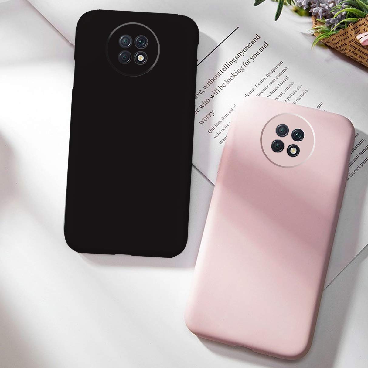 NC YiKaDa Cover Per Xiaomi Redmi Note 9T 5G, Custodia In Silicone TPU Morbida Con Effetto Marmo - Verde