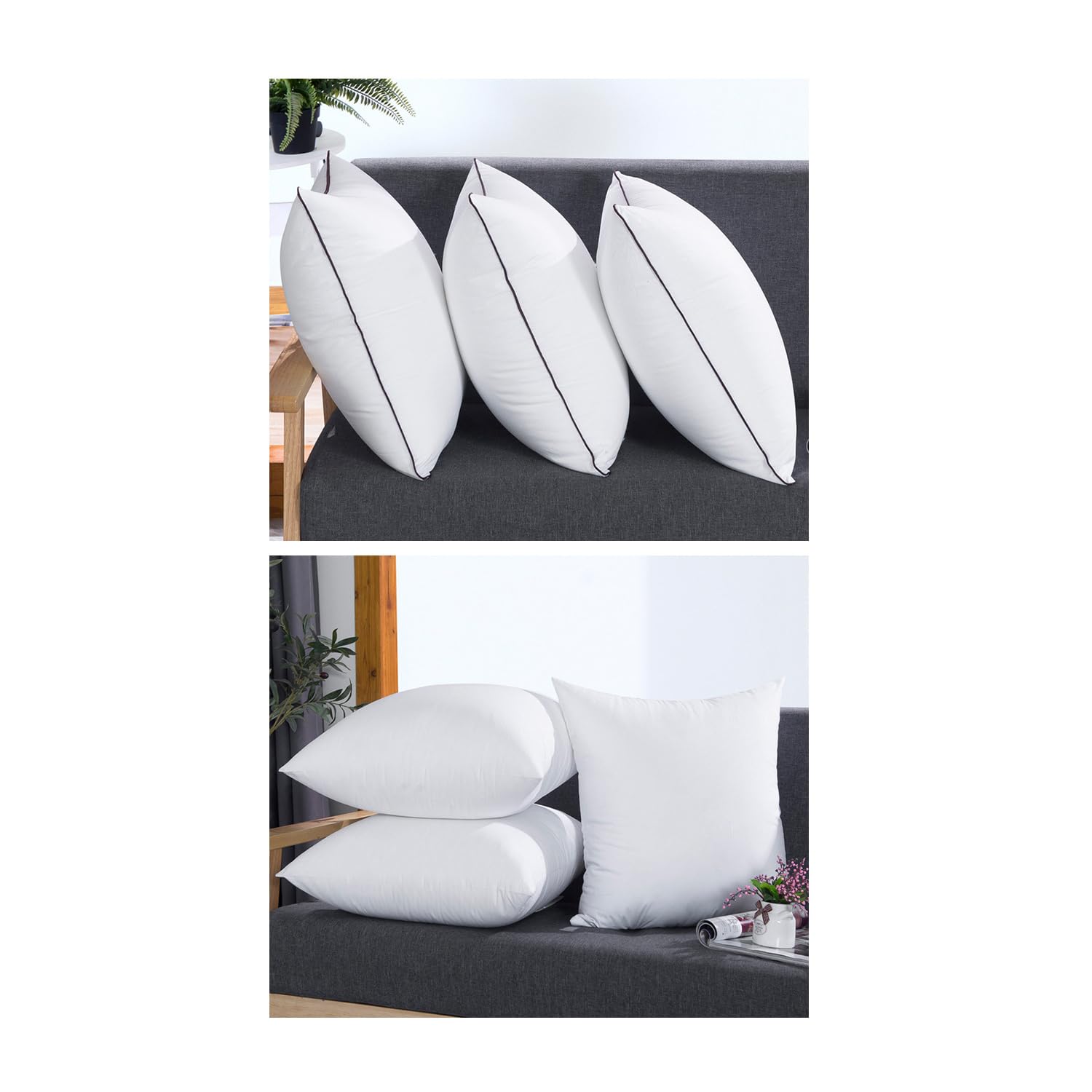 Amazon.co.jp: クッション 中身 55×55cm 2個セット ファスナー付き