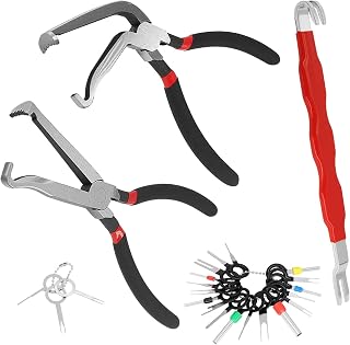 3PCS Electrical Disconnect Pliers Separator,with 41Pcs Electrical Connector Pin Extractor Removal Tool Set,Locking Push Tab Pliers for Car Electrical Wiring Automotive Car Devices