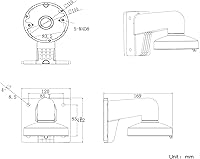 Vista 5 de DS-1272ZJ-110 PC110 LTB342-110 Soporte de pared en forma de L para cámaras de red IP de lente fija seleccionadas, blanco, 1 pieza(s)