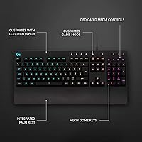 Vista 6 de Logitech G213 Prodigy Teclado para videojuegos, teclas retroiluminadas LIGHTSYNC RGB - Negro