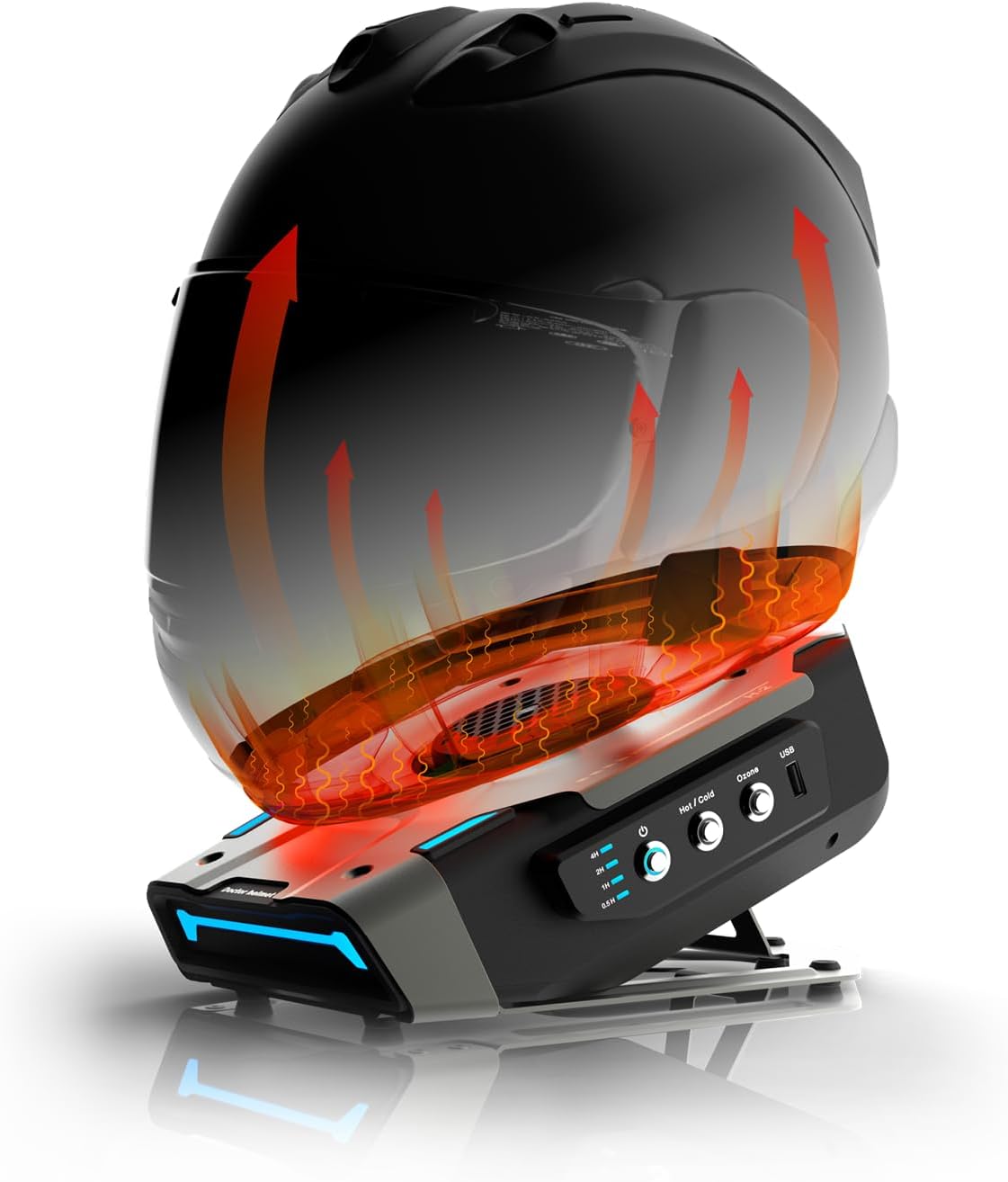 Motorcycle Helmet Dryer with Deodorizer System, Sports Helmet and Hat Care Machine, Sweat Protecter for Helmets (Hockey, Baseball, Ski), Practical Gifts for Motorcycle Rider