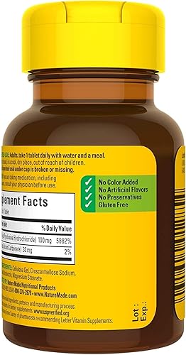 Miniatura 4 de Nature Made Vitamina B-6 100 mg comprimidos 100 ea (paquete de 4)