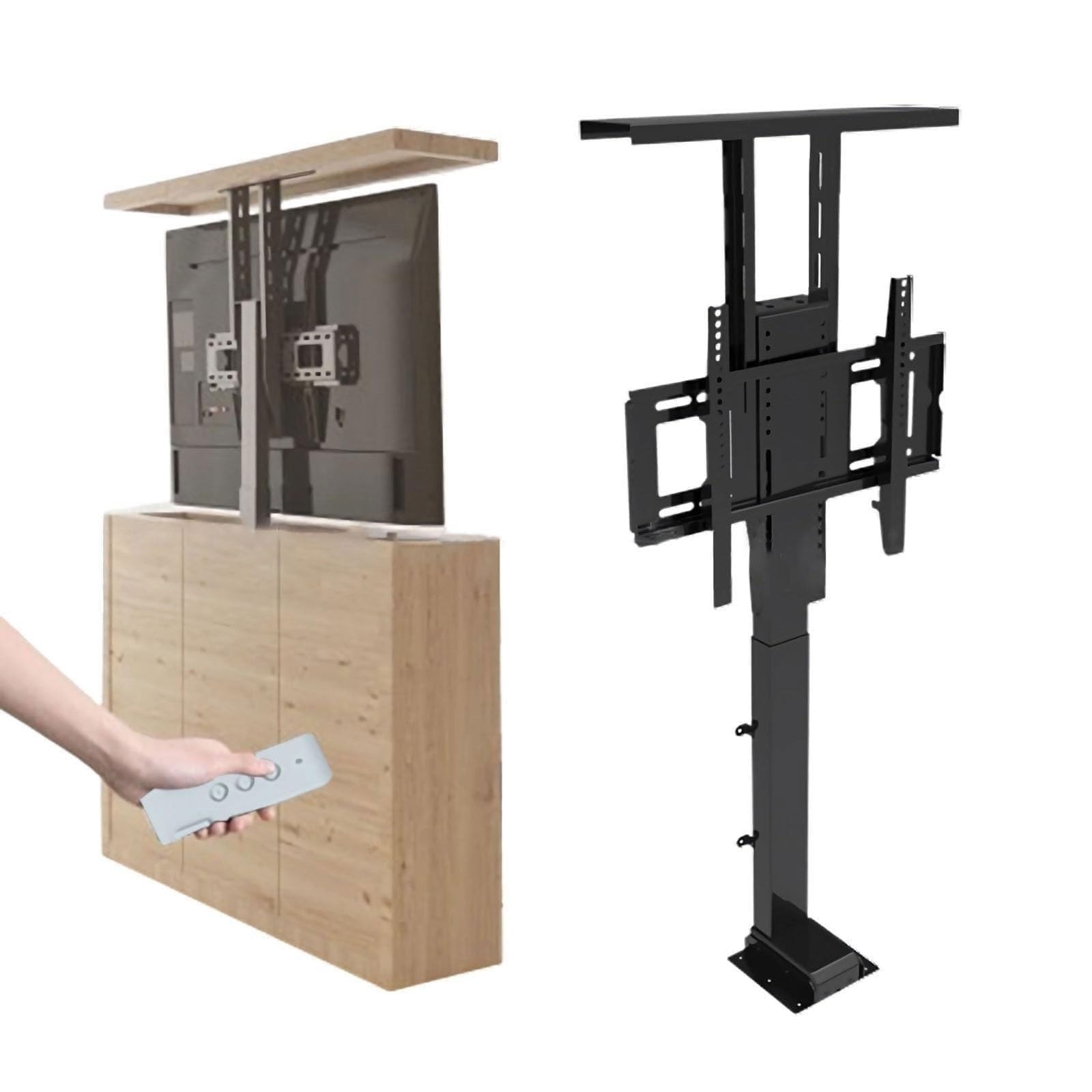 Soporte elevador eléctrico para TV, soporte motorizado ajustable para pantallas de 32 a 70 pulgadas con mando a distancia, soporta 60 kg de capacidad de carga